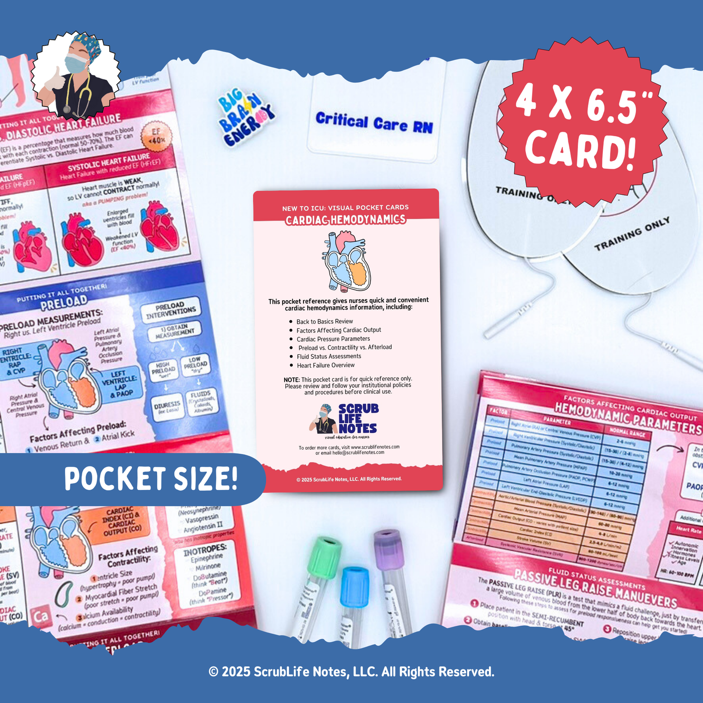 Cardiac Hemodynamics Pocket Card