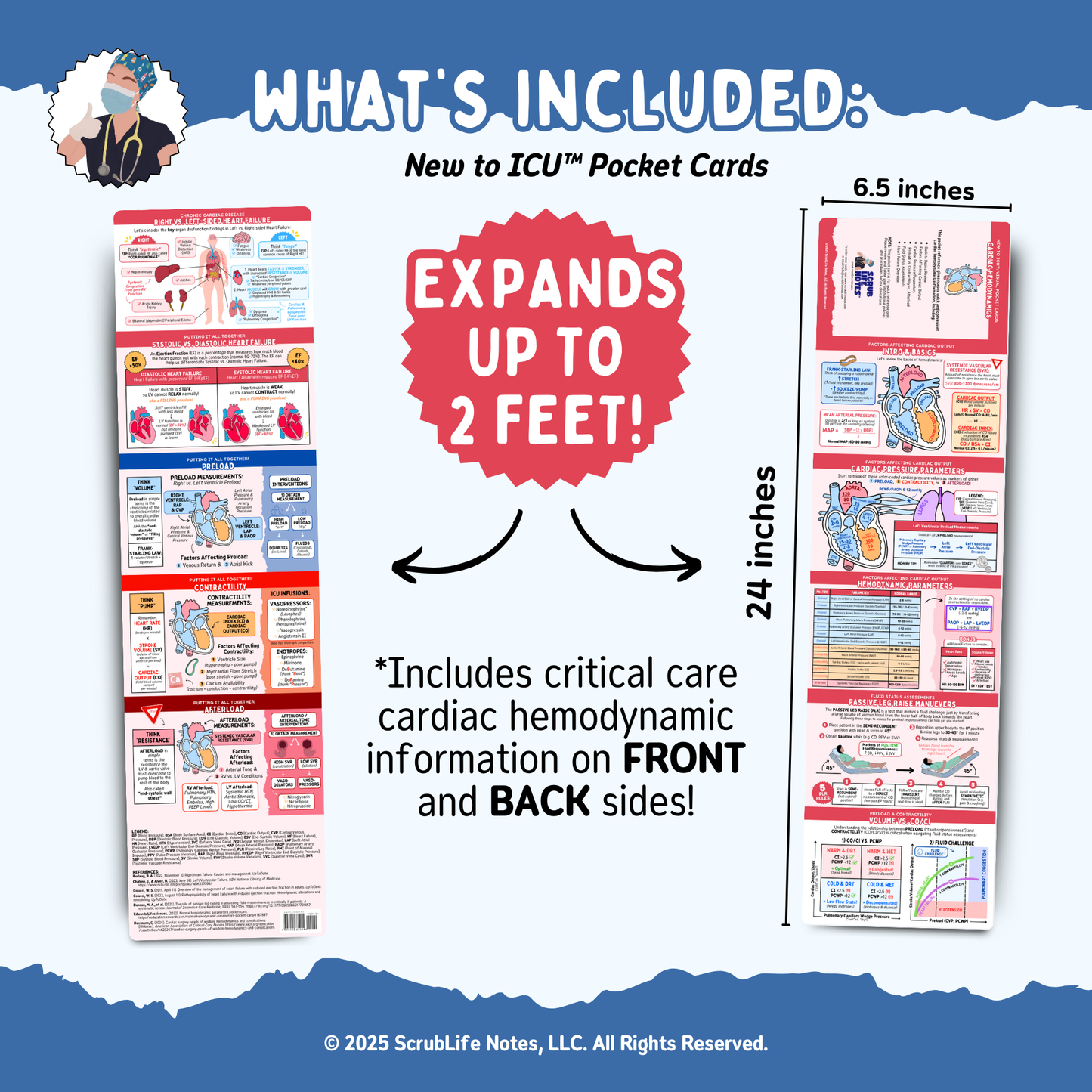 Cardiac Hemodynamics Pocket Card