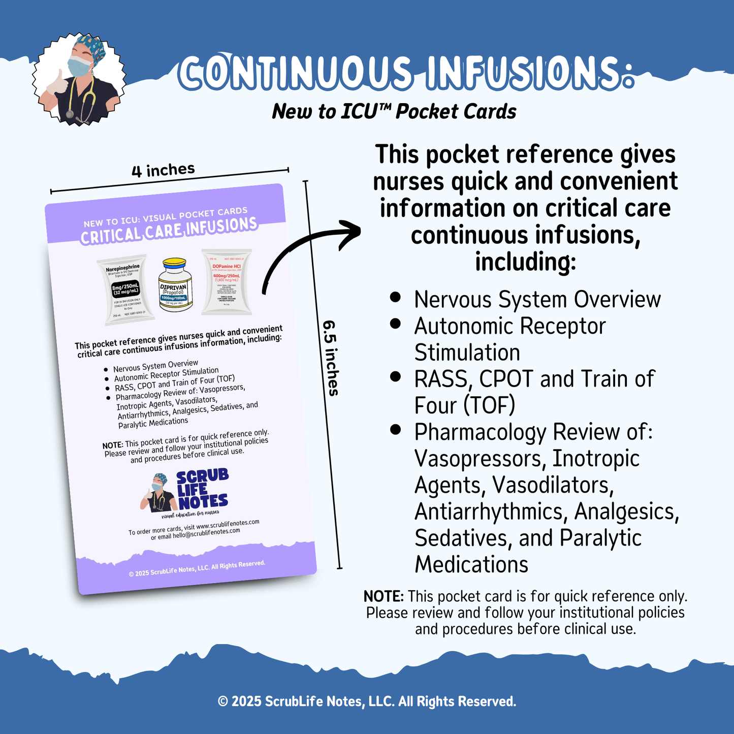 Continuous Infusions Pocket Card