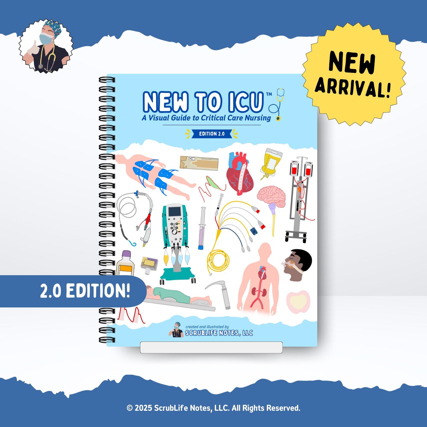 New to ICU 2.0: A Visual Guide to Critical Care Nursing, with illustrations of complex ICU equipment and anatomy. Includes tools for mastering critical care topics. Perfect for nurses at any stage of their career. Now available in the latest edition!