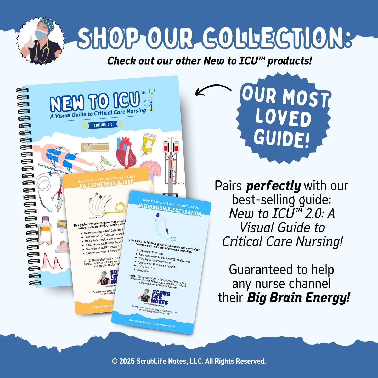 Ultimate ICU Pocket Card Bundle | New to ICU™ Quick Reference | Visual Education Cheat Sheet for Nurses, Nursing Students, and Preceptors