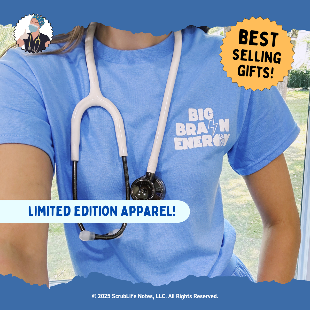 Big Brain Energy® T-Shirt – ScrubLifeNotes®