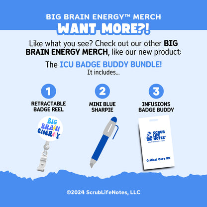 Big Brain Energy Croc Charms, Nursing Jibbitz, Nurse Gifts, BSN Graduation gift, ICU Nurse