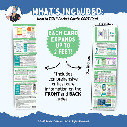 Ultimate ICU Pocket Card Bundle | New to ICU™ Quick Reference | Visual Education Cheat Sheet for Nurses, Nursing Students, and Preceptors