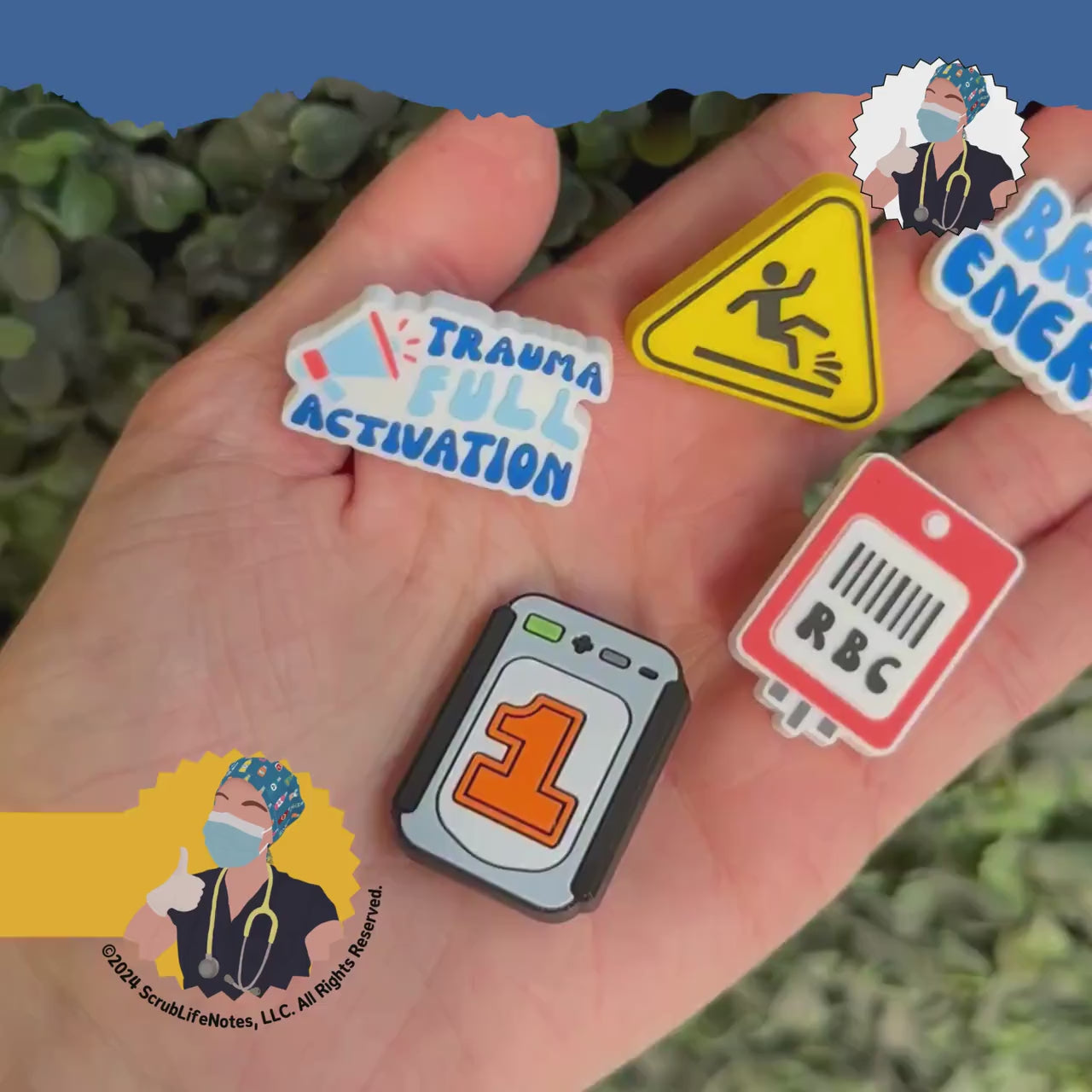 Emergency Nurse Charm Pack – ScrubLifeNotes®